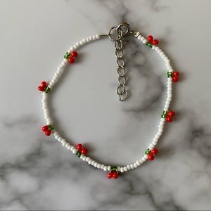 Dainty Cherry beaded bracelet